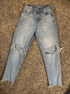 American Eagle Outfitters Light Blue Distressed Boyfriend Jeans